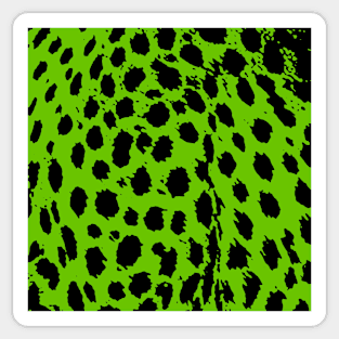 Cheetah Lime Green Sticker